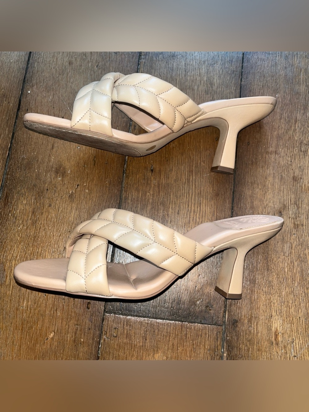 Vince Camuto Braided Slide Sandals Tan NudeSize 12 M Heels